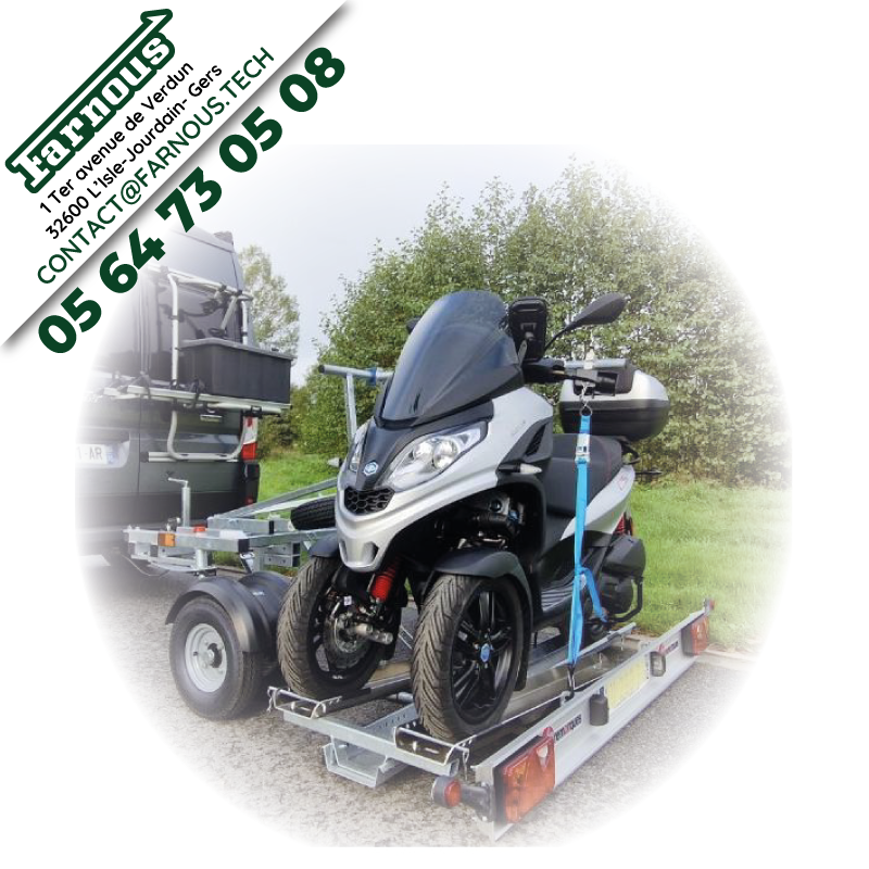 Remorque porte scooter 3 roues