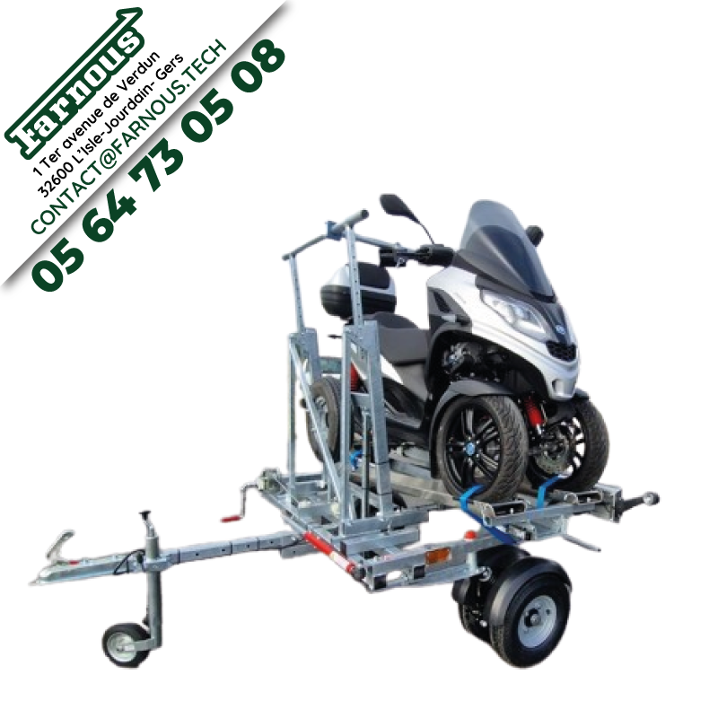 Remorque porte scooter 3 roues